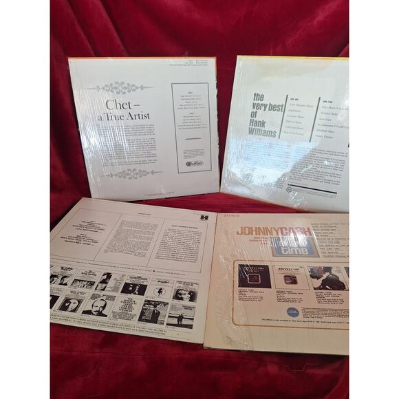 Johnny Cash, Hank Williams & Chet Atkins Country Vinyl LP Lot Of 4- VG+/EX - Picture 6 of 10